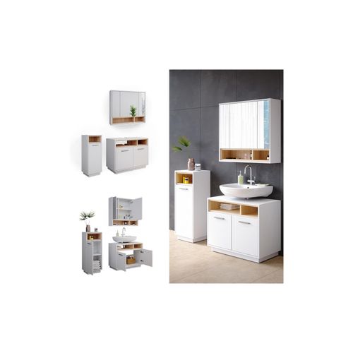 4251421966772 - Badmöbel Badezimmermöbel Beatrice Spiegelschrank Waschtisch Midischrank 4251421966772 - Badmöbel Badezimmermöbel Beatrice Spiegelschrank Waschtisch Midischrank
