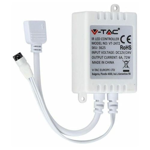 3800157609920 - Vtac - v-tac RGB-LED-Streifensteuerung mit 24-Tasten-Infrarot-Fernbedienung