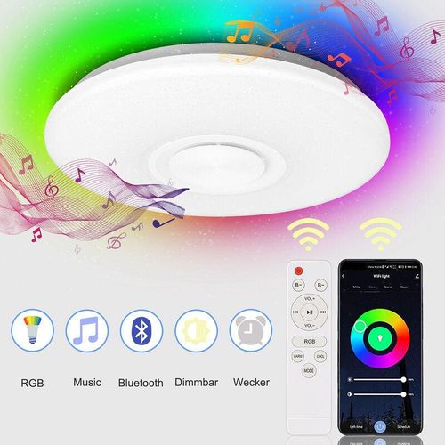 9441000424457 - SWANEW 36W LED Deckenleuchte mit Sternenhimmel-Effekt für den Flur im Wohnzimmer Bluetooth-Musik - RGB