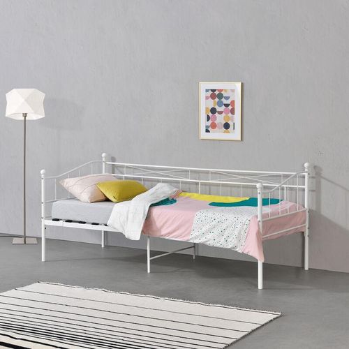 4059438582745 - [encasa] - Tagesbett Arjeplog 90x200 cm bis 150 kg Weiß encasa - Weiß