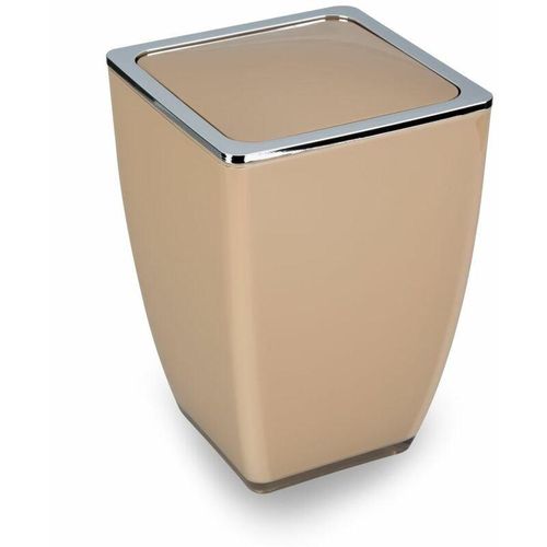 4333692059503 - Kosmetikeimer Cube 5 l taupe Mülleimer Schwingdeckeleimer Badeimer - Trendline