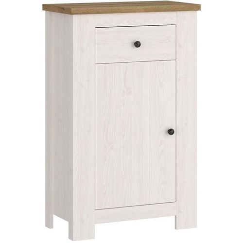 4066075145127 - Lomadox - Sideboard Kommode Landhausstil Lärche weiß mit Eiche COSLADA-129 - weiß