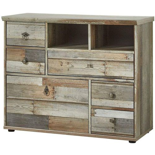 4251581511768 - Lomadox - Kommode Vintage Driftwood Braun BRANSON-36 b h t ca 99 80 39 cm - braun