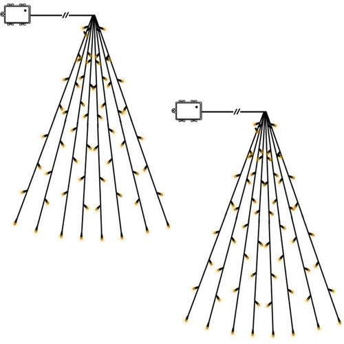 4260751833432 - Star Trading Baummantel Lichterkette Außen Batterie LED Baummantel Lichterkette Baum 2er Set Weihnachtsbaum Lichterkette Tannenbaum Lichterkette Christbaum Lichterkette Batterie betrieben