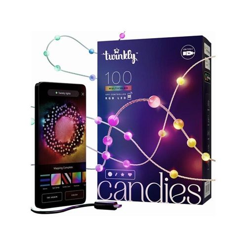 8053614841196 - TWINKLY CANDIES Perlenförmige Sternlichterkette IP20 6m 100 LEDs transparenter Kabel - TWINKLY 8053614841196 - TWINKLY CANDIES Perlenförmige Sternlichterkette IP20 6m 100 LEDs transparenter Kabel - TWINKLY