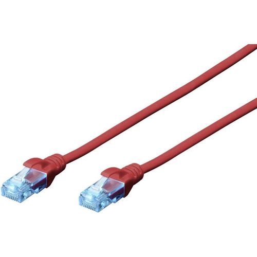 4016032198932 - Digitus DK-1512-010 R RJ45 Netzwerkkabel Patchkabel CAT 5e U UTP 100 m Rot verdrillte Paare 1 St