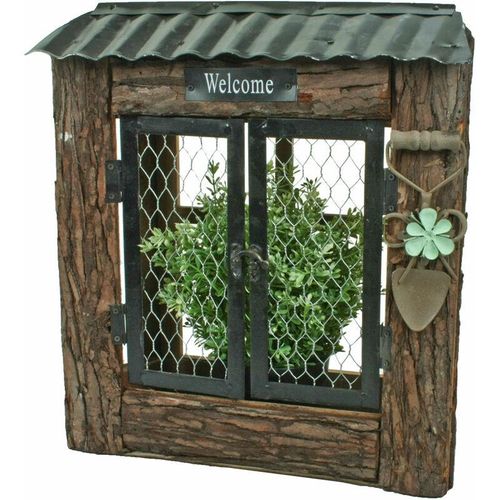 4059157151659 - Etc-shop - Garten Blumen Kasten Welcome Schild Gitter Tür Hof Pflanz Kübel Holz