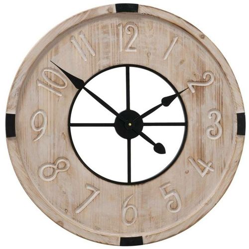 4066076179596 - Boltze Gruppe - Wanduhr aus Holz chelsea ø 70 cm natürliche chinesische Spießtanne