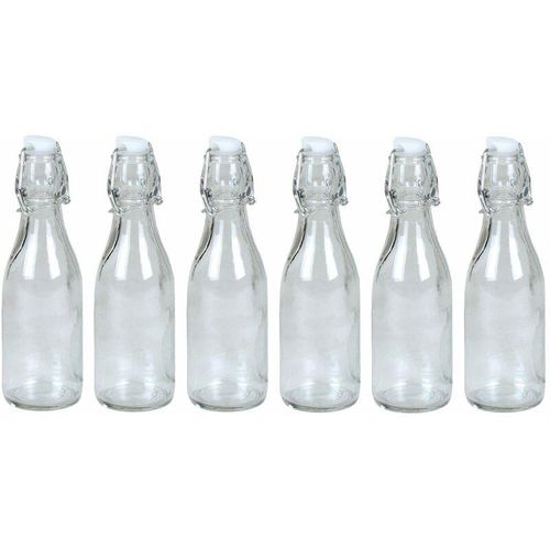 4251699821070 - Buri - Drahtbügelflasche 6er-Set 025 Liter Glasflasche Bügelflaschen Bügelverschluss