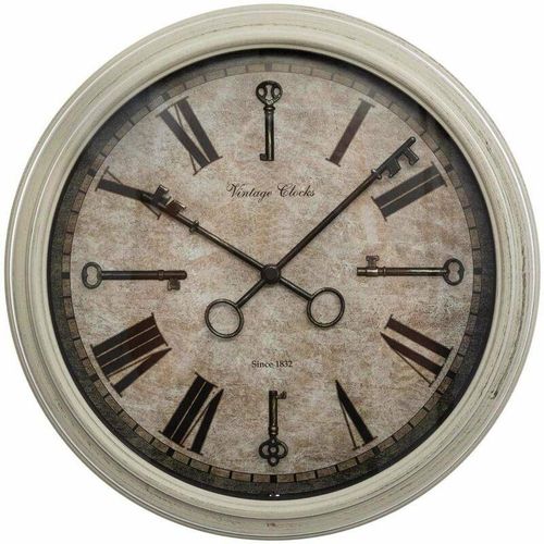 3560238698501 - Atmosphera - Wanduhr mit römischen Ziffern und Schlüsselmotiv Durchmesser 39 cm