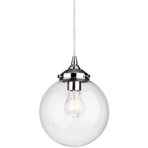 5036797152948 - Firstlight Products - Firstlight Seville - 1 Light Globe Deckenanhänger Chrom mit Klarglas E27