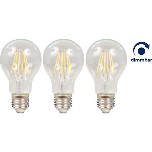 4250967316348 - Mcshine - led Filament Set 3x Glühlampe E27 75W 800lm warmweiß klar dimmbar