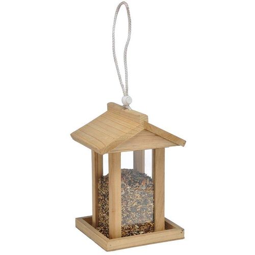 4260625744611 - Spetebo - Holz Vogel Futterhaus zum Hängen 22cm - Futterstation Futterstelle Vogelhäuschen