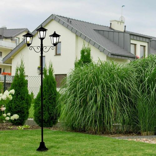 4059157313361 - Etc-shop - Gartenlaterne groß für draußen Kandelaber 3 flammig Außen Solar Außenlaterne stehend Outdoor schwarz led warmweiß h 194 cm