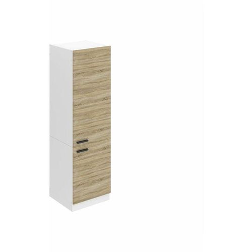 5904316250768 - Kühlschrank Schrank Hochschrank Küche ssl 60 cm Breite und 204 cm Höhe Einbauschrank für Kühlschrank mit 2 Türen Sonoma-Eiche - Belini