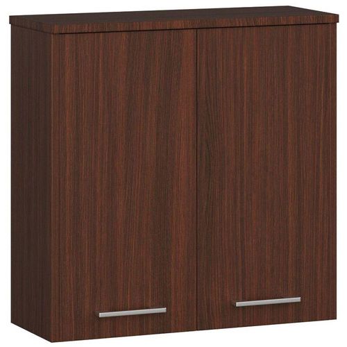 5901738165618 - Abamihome - Hängender Badezimmerschrank akord fin Wenge 60 cm 2 Türen 2 Ebenen B60 x H60 x T225 cm