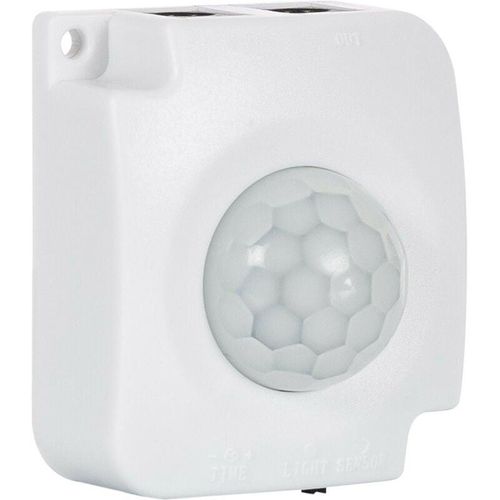 8445044106103 - Ledkia - Bewegungssensor pir 120º für LED-Streifen 12 24V dc Jackanschluss Weiß29 mm