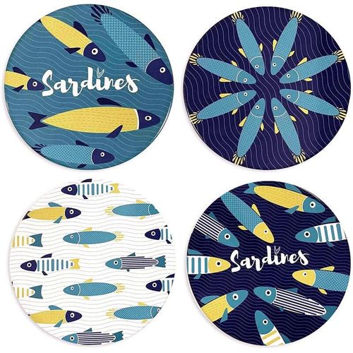 8433933293072 - Signes Grimalt - Numbamantel -Küche Salvamantel Fish 4U Salvamanteles Blue 20x20x1cm 29307 - Azul