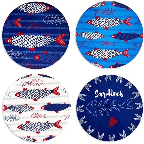 8433933293089 - Signes Grimalt - Numbamantel -Küche Salvamantel Fish 4U Blue Salvamanteles 20x20x1cm 29308 - Azul