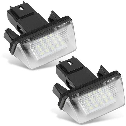 7775157730188 - Sjlerst - 2 pices 18 led gauche et droite lampe de plaque dimmatriculation de voiture pour citron C3 2002-2009 enjoliveur 15 pouces citroen c3 phase