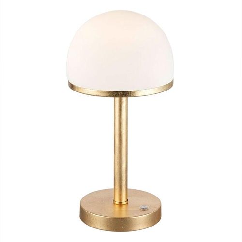 4017807373103 - Defibrico - led Nachttischlampe dimmbar Tischleuchte gold Schlafzimmerlampe Touchdimmer Leselampe Wohnzimmer 45W 450lm warmweiß DxH 19x39 cm