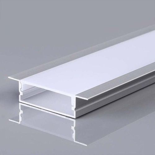 3800170211629 - Vtac - v-tac Silbernes Aluminiumprofil für LED-Streifen (Max l 124mm) Satinierte Abdeckung 2000x30x10mm