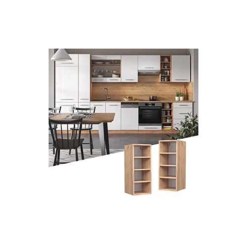 4066731161140 - Regalhängeschrank Küchenschrank Küchenmöbel Fame-Line Eiche modern 30 cm Küche Hängeschrank Einbauküche Einlegeboden Küchenzeile Regal Aufbewahrung 4066731161140 - Regalhängeschrank Küchenschrank Küchenmöbel Fame-Line Eiche modern 30 cm Küche Hängeschrank Einbauküche Einlegeboden Küchenzeile Regal Aufbewahrung
