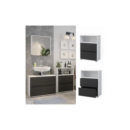 4066731370627 - Badschrank Maltin Weiß 602 x 78 cm mit zwei großen Schublade Vicco 4066731370627 - Badschrank Maltin Weiß 602 x 78 cm mit zwei großen Schublade Vicco