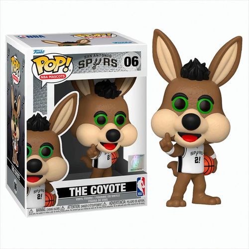 0889698521703 - NBA - POP Mascots - The Coyote San Antonio Spyrs