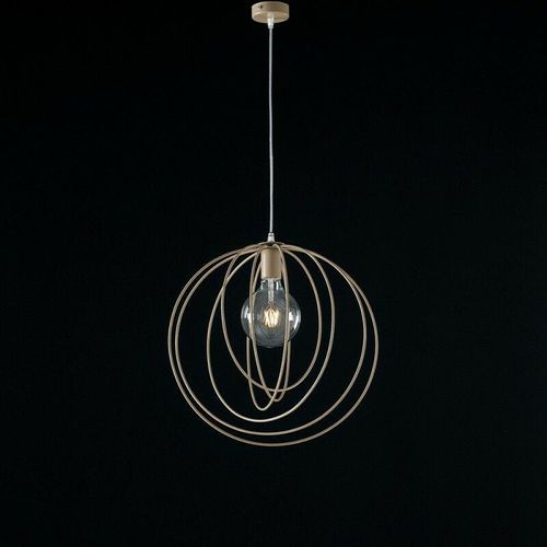 8050713211424 - Bonetti Illumina - Moderne Pendelleuchte aus Tortora Eisen ein Licht 42x h45 cm