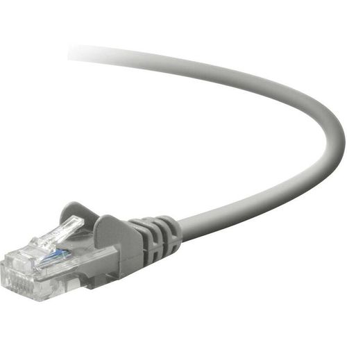 0722868699294 - A3L791R15M-S RJ45 Netzwerkkabel Patchkabel cat 5e u utp 1500 m Grau mit Rastnasenschutz 1 s - Belkin