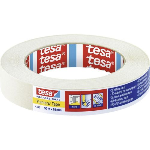 4042448280671 - Standard 04348-00015-03 Kreppband krepp® Beige (l x b) 50 m x 19 mm 1 St - Tesa