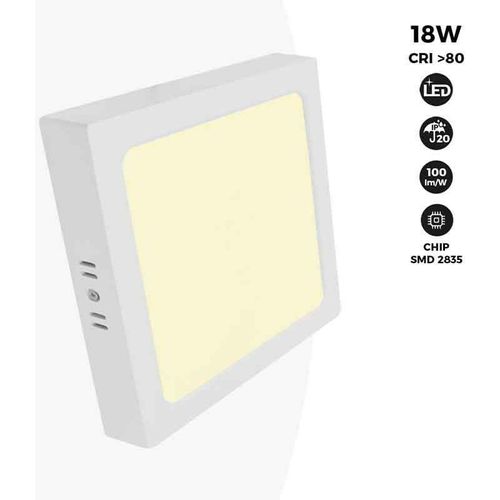 8435427123001 - Barcelona Led - Quadratische LED-Deckenleuchte 18W High Efficiency Lichtfarbe Warmweiß - Warmweiß