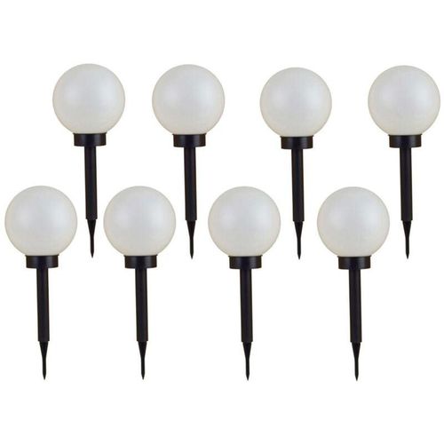 4250407392772 - Buri - 8er Set led Solar Kugelleuchte 3 in 1 Kugellampe Leuchtkugel Gartenleuchte