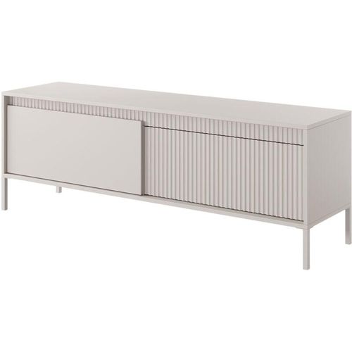 5902409980455 - Selsey - falsetto - TV-Lowboard Beige mit geriffelter Front 153 cm