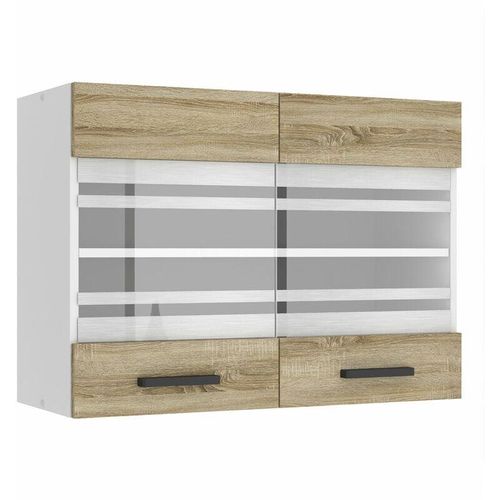 5904316249557 - Hängeschrank Küche Küchenschränke sgw Breite 80 cm Oberschrank mit 2 Türen Küchenhängeschränke Wandschrank Hängend Sonoma-Eiche - Belini