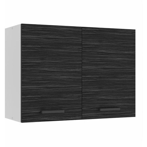 5904316249472 - Hängeschrank Küche Küchenschränke sg Breite 80 cm Oberschrank mit 2 Türen Küchenhängeschränke Wandschrank Hängend Königliches Ebenholz - Belini