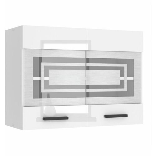 5904316249618 - Hängeschrank Küche Küchenschränke sgw Breite 80 cm Oberschrank mit 2 Türen Küchenhängeschränke Wandschrank Hängend Weiß Hochglanz - Belini