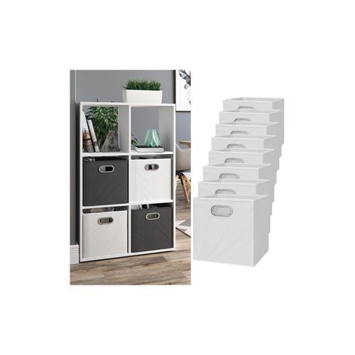 4251421927872 - VICCO 8er Set Faltbox 30x30 cm weiß Faltkiste Aufbewahrungsbox Regalbox Box 4251421927872 - VICCO 8er Set Faltbox 30x30 cm weiß Faltkiste Aufbewahrungsbox Regalbox Box