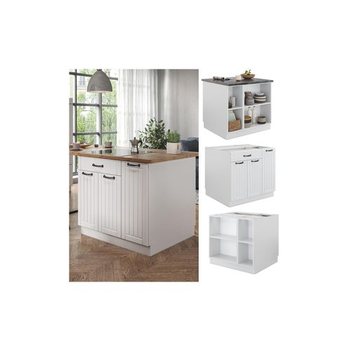 4066731181179 - Kücheninsel Küchenblock Einbauküche Fame-Line Landhaus Weiß 90 cm Küchen Schränke Apothekerunterschrank Schubunterschrank Regalinselunterschrank Softclose-Scharnier Küchenmöbel 4066731181179 - Kücheninsel Küchenblock Einbauküche Fame-Line Landhaus Weiß 90 cm Küchen Schränke Apothekerunterschrank Schubunterschrank Regalinselunterschrank Softclose-Scharnier Küchenmöbel