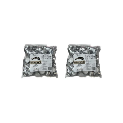 4262354792826 - 200 Stück Teelichter 4h Brenndauer 100 % Paraffin - Prestige