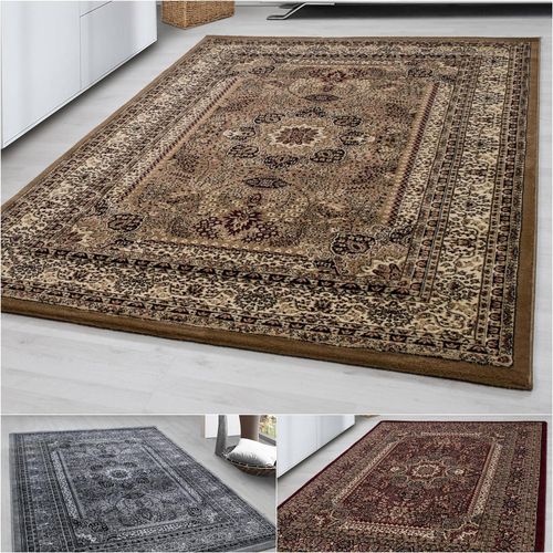4053658996825 - Orientalischer Kurzflor Teppich Traditioneller Orientteppich im floralen Ornamentstil – Rechteckiger Blickfang für Ihr Zuhause Pflegeleicht und stilvoll im Wohnzimmer