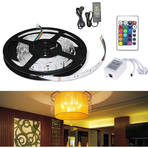 9475631409286 - Vingo - 4M led Streifen Lichtband Beleuchtung led Strip Lichterkette rgb led Stripe Band Strip Farbwechsel 30LEDs IP20 mit 24 Tasten Fernbedienung