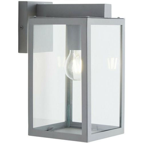 5020024708411 - Forum Lighting - Forum Hestia Glaspaneel-Außenwandlaterne Silber IP44