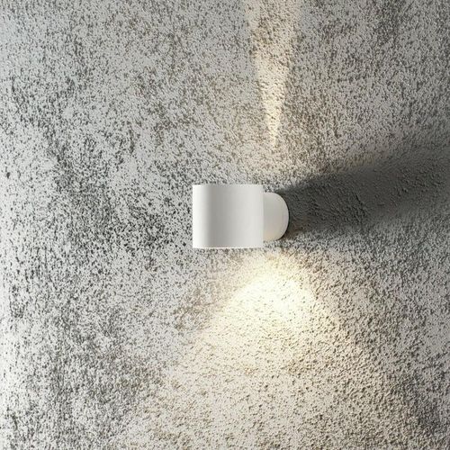 7318307342253 - Konstsmide Lighting - Konstsmide Modena Outdoor Moderne Up Down Runde Wandleuchte Weiß IP44