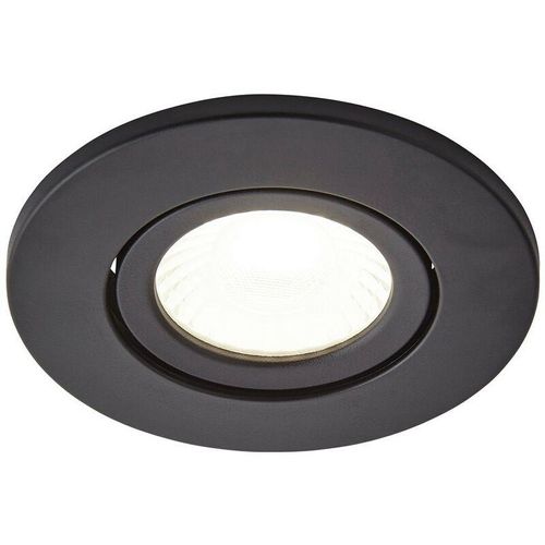 5020024522956 - Forum Lighting - Forum Spa Verstellbares feuerbeständiges LED-Einbau-Downlight mit 4000 k seidenmatt schwarz IP65