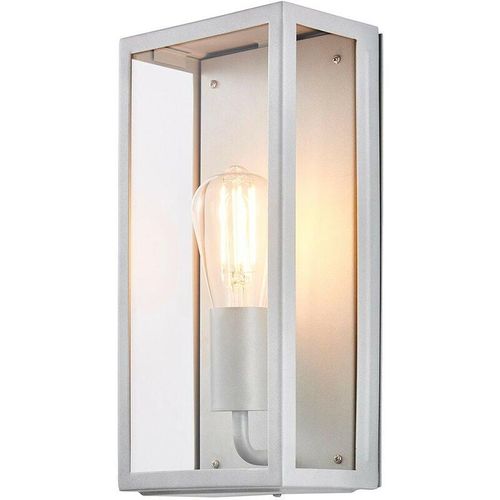 5020024706776 - Forum Lighting - Forum Minerva Außenwandlaterne Silber IP44