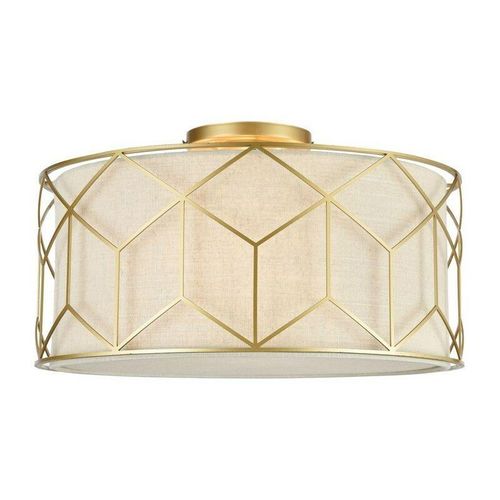 4251110011790 - - Messina Halbbündige zylindrische Deckenlampe Gold 3 Licht E27