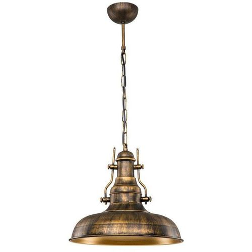 0645656383079 - Toscohome - Hängelampe 70 cm Industriestil Farbe antik gold