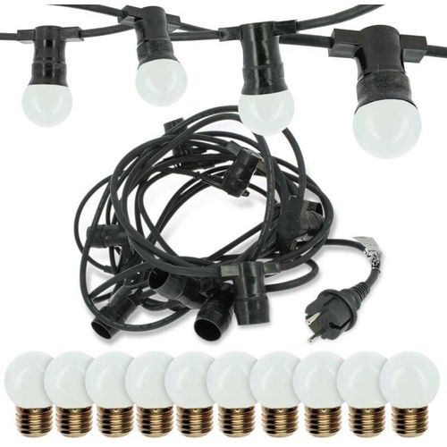 3700710830085 - Arum Lighting - Professionelle Guinguette-Girlande 10 LED-Lampen E27 1W Warmweiß 10 Meter anschließbar